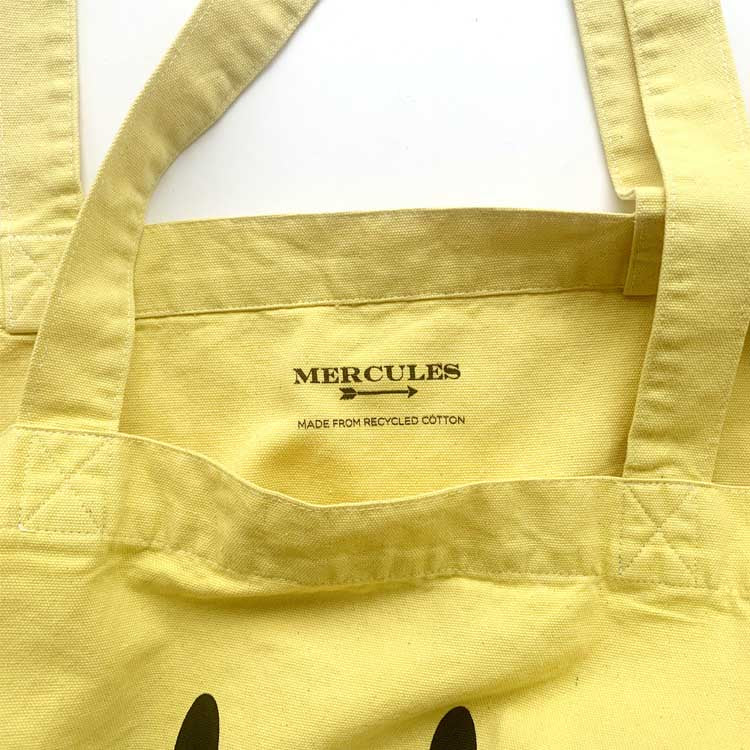 Canvas tote Smiley Amarillo